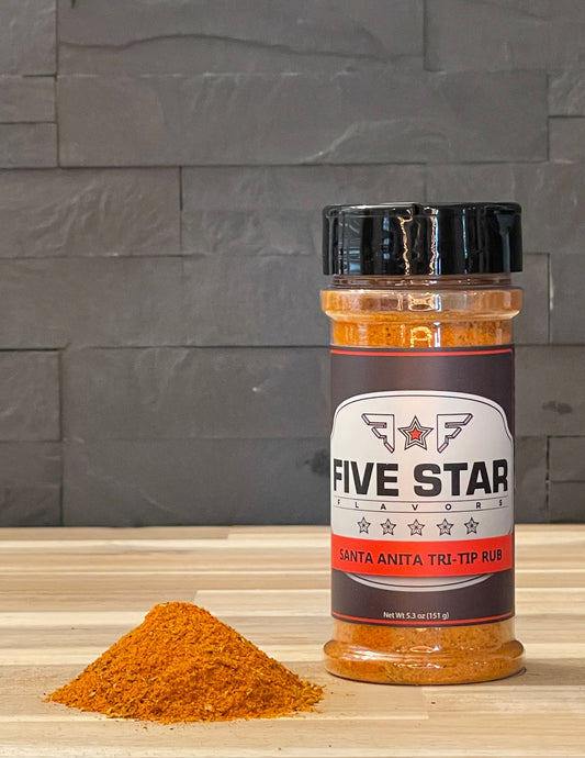 Five Star Flavors Santa Anita Tri-Tip Rub - 5.3 oz (151g) – Dry Rub Spice Blend for Mouthwatering Beef Dishes